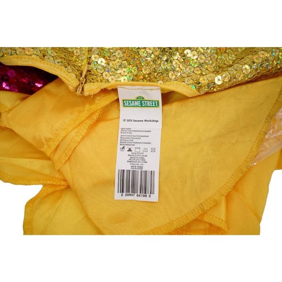 Sesame Street Womens Big Bird Costume Yellow Red Sequin Plus XL 18/20 New - Picture 4 of 6